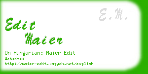 edit maier business card